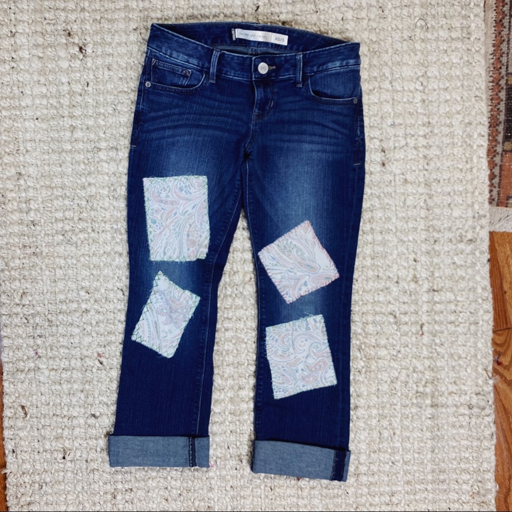 2 Cropped-The Morgan Factory- Patch Pants